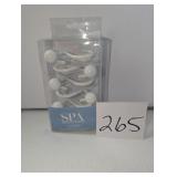 Spa Reflections 12-Pack White Shower Curtain Hooks