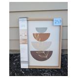 Framed Abstract Botanical Stacked Shapes Wall Art
