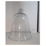Clear Glass Bell Jar Cloche with Spherical Finial