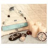 TURTLE COASTERS, BATERY CANDLES, SHELL, SIGN