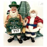 2 CLOTHTIQUE POSSIBLE DREAMS SANTA CLAUS STATUES
