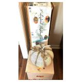 3 FOOT LIGHTED HIGHLAND TREE, TIN PUMPKIN