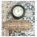 WALL CLOCK AND HOME DECOR SIGN