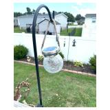 PAIR OF IRON HOOKS WITH SOLAR LIGHTS