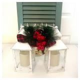 BATTERY LANTERNS AND 6 WINDOW CANDLES