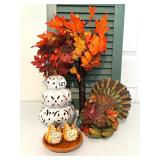 STACKING PUMPKIN, COOL TURKEY AND FALL DECOR