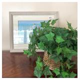 SIGNED BEACH PRINT & GREENERY