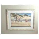MARY ELLEN GOLDEN SIGNED PRINT & GREENERY PLANT