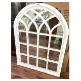 ROUNDED TOP ARCH MIRROR - WHITE