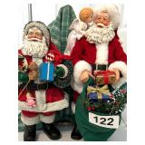 2 CLOTHTIQUE POSSIBLE DREAMS SANTA CLAUS STATUES