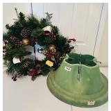 CHRISTMAS TREE STAND & CHRISTMAS WREATH