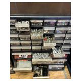 NUTS, BOLTS, MISC BITS AND PIECES IN CONTAINER