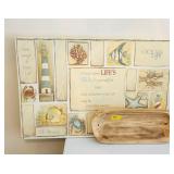 LIGHTHOUSE CANVAS AND WOODEN DOUGH BOWL