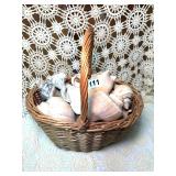 BASKET OF CONCH SHELLS AND MORE