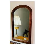 MAHOGANY LOUIS PHILIPPE STYLE ARCH  MIRROR-18X29