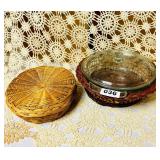 VINTAGE ANCHOR HOOKING GLASS BASKETWARE & BASKETS