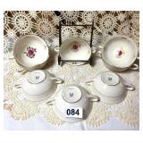 8 LENOX DOUBLE HANDLED CUPS 1934/P471-RHONDORA