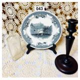 ANTIQUE RAWLINGS BOTTLE, VILLROY & BOCH PLATE