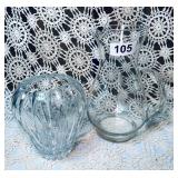 CRYSTAL VASE CLEAR & CLEAR WATER PITCHER