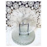 4 FRANCE LUMINARC GLASS DINNER PLATES 12 INCH