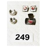 STERLING SILVER PENDANT/EARRING SET, SS EARRINGS
