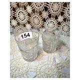 PAIR OF AMERICAN BRILLIANT CUT GLASS ROCK GLASSES