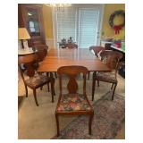 VINTAGE HANDMADE GATELEG TABLE AND CHAIR SET