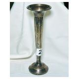 STERLING SILVER WEIGHTED TRUMPET VASE