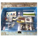 VINTAGE SEWING BOX - FULL OF MISC SEWING BITS