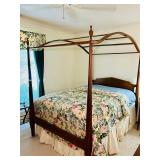 VINTAGE FULL SIZE DAVIS CABINET CANOPY BED