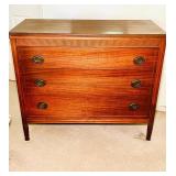 VINTAGE WALNUT  3 DRAWER BACHELOR