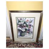 ORIGINAL WATER COLOR OF FLOWERS BY THOMPSON