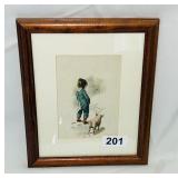 VINTAGE "GOOD LUCK" PRINT 9.5X11.5