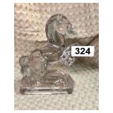 VINTAGE LE SMITH MAGNANESE SINGLE HORSE BOOKEND