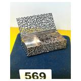 ANTIQUE STERLING SILVER STAMP OR TRINKET BOX