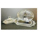 VINTAGE DUNCAN MILLER TEARDROP BUTTER&RELISH,PYREX