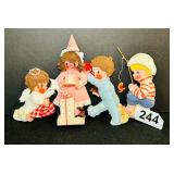 VTG HANDEMADE FELT CHRISTMAS ORNAMENTS