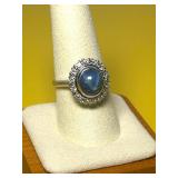 MCM 14K LINDY CORP STAR SAPPHIRE/DIAMOND RING