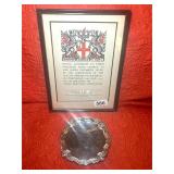 ANTIQUE STERLING SILVER SALVER- GEORGE WICKES 1746
