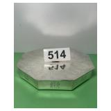 HANDMADE SILVER OVER COPPER TRINKET DISH..SEE NOTE