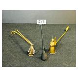 VTG BRASS ANGEL & BRASS BELL CANDLE SNUGGERS