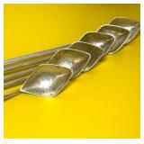 ANTIQUE STERLING SILVER STIRER STRAWS-LEAF PATTERN