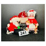 VTG HANDMADE FELT CHRISTMAS ORNAMENTS