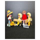 VTG HANDMADE FELT CHRISTMAS ORNAMENTS