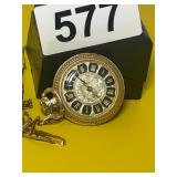 VINTAGE LADIES BUCHERER WATCH ON CHAIN - NECKLACE