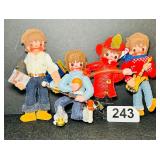 VTG HANDEMADE FELT CHRISTMAS ORNAMENTS