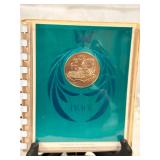 MCM SET OF 6  FRANKLIN MINT CHRISTMAS COINS  4X5.5