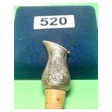 ANTIQUE DUTCH WINE STOPPER,REPOUSSE SILVER WORK