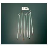 SET OF 5 MCM GLASS SWIZEL STICKS
