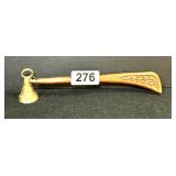 VTG CARVED WOODEN HANDLE BRASS SNUFFER